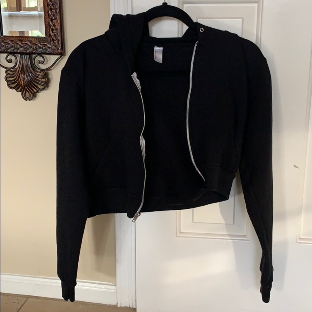 American Apparel cropped sweatshirt jacket